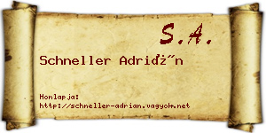 Schneller Adrián névjegykártya